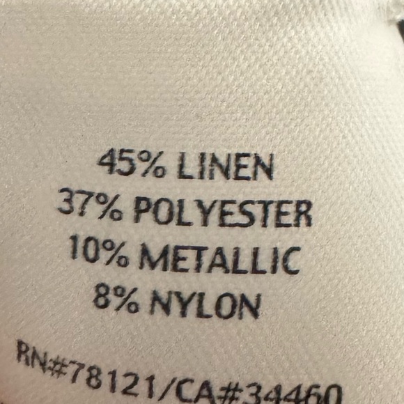 Eileen Fisher Linen Blend Metallic Shrug Size Small - Picture 5 of 5